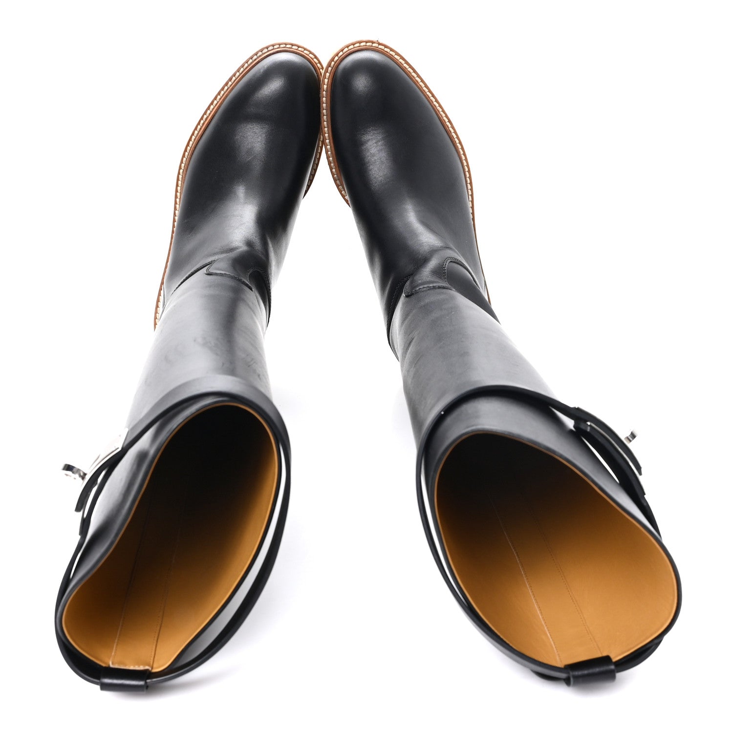 Hermes Calfskin Honey Boots 35 Black 2 of 9