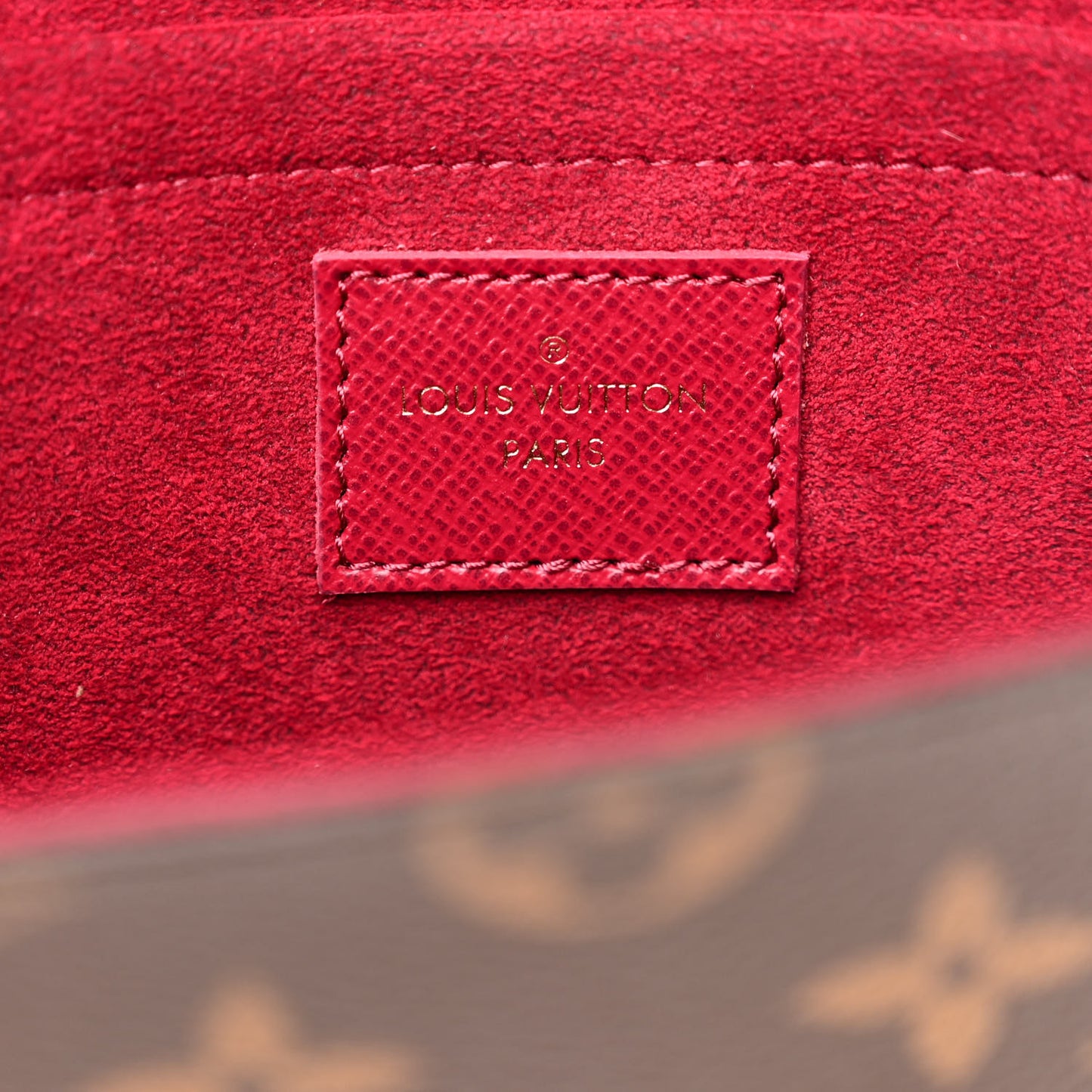 Monogram Pochette Felicie Chain Wallet Fuchsia