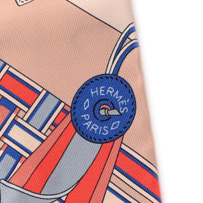 Hermes Silk Brides et Gris Twilly Rose Poudre Bleu Gris 2 of 4
