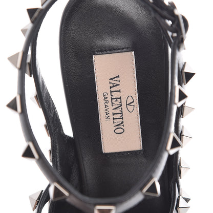 Valentino Garavani Patent Rockstud Ankle Strap Pumps 37.5 Black 7 of 7