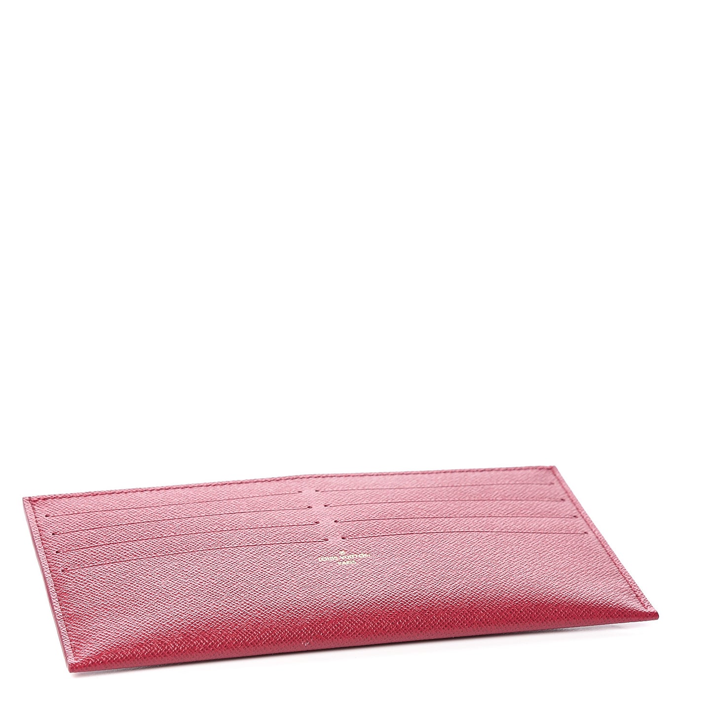 Calfskin Felicie Card Holder Insert Fuchsia