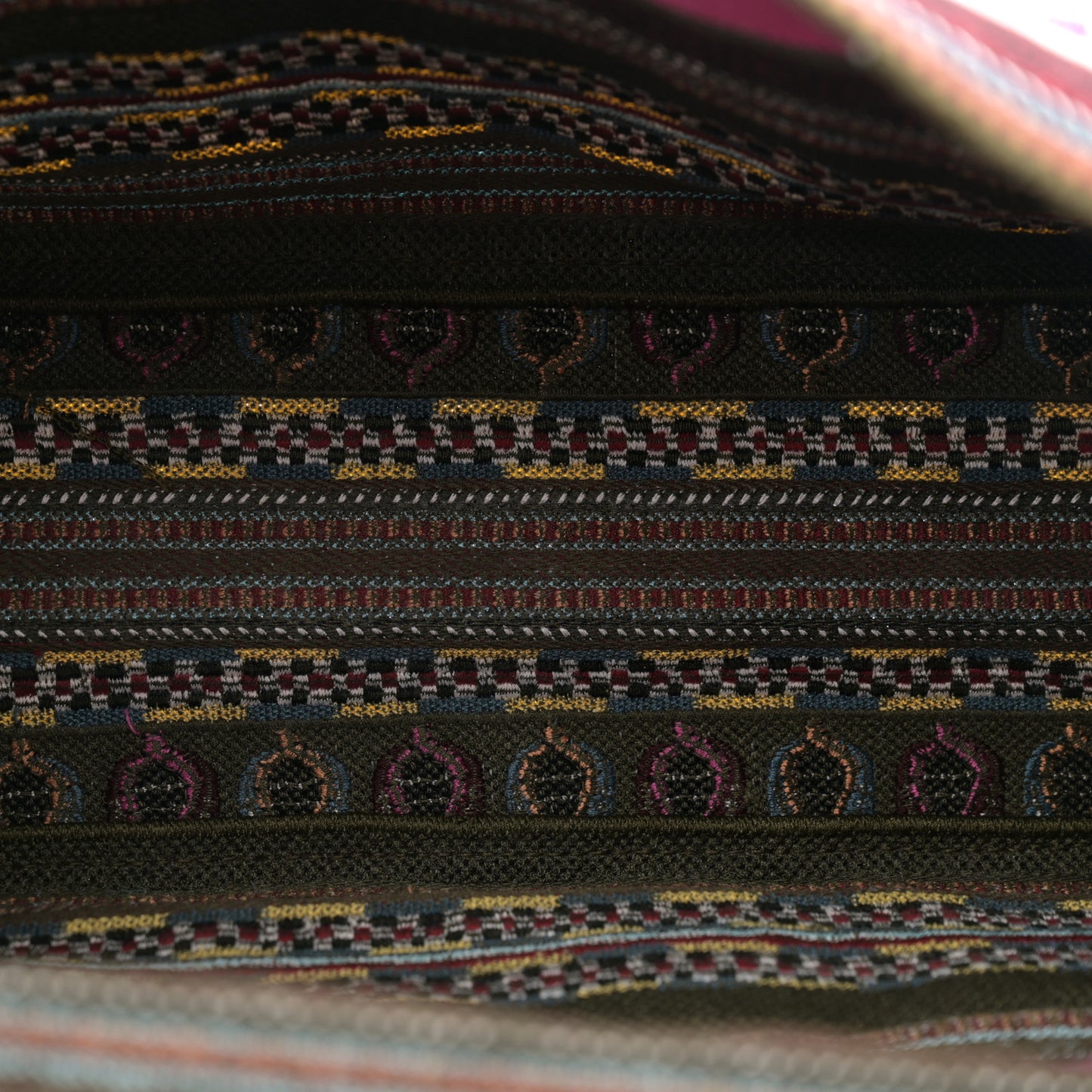 Canvas Embroidered Diorcamp Messenger Vert Multicolor