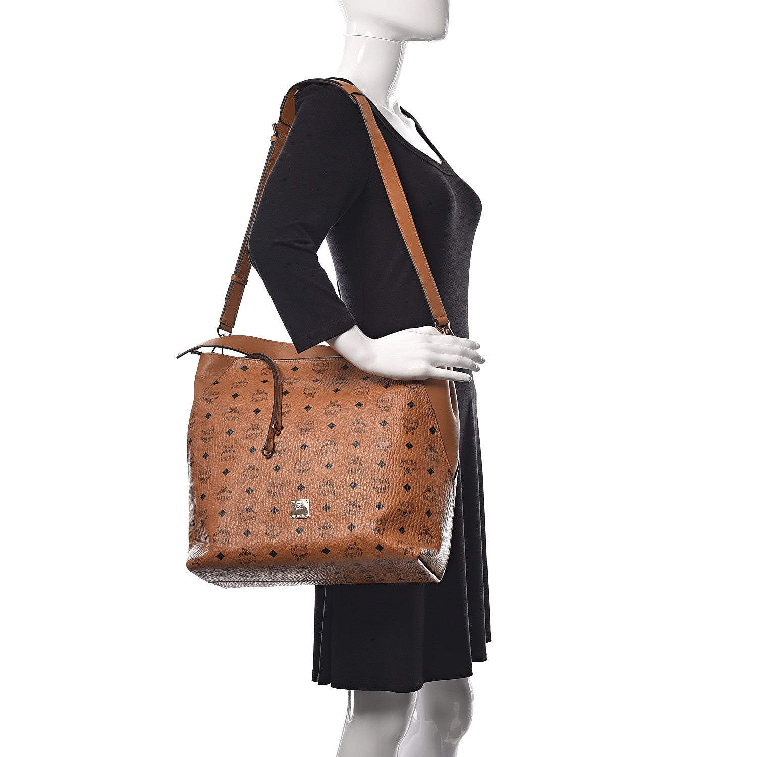 MCM Visetos Large Klara Hobo Cognac 2 of 14