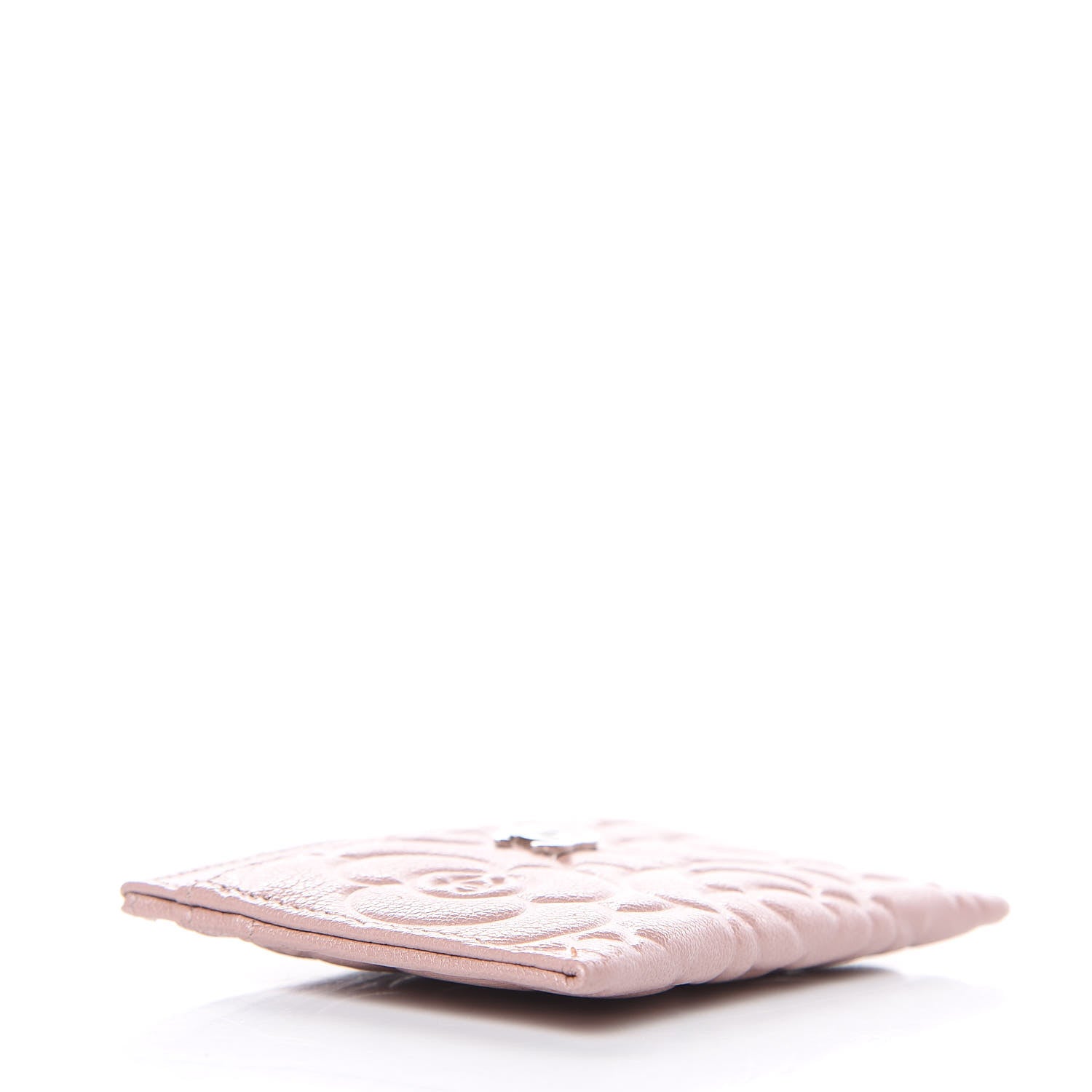 Chanel Goatskin Camellia Embossed Card Holder Light Pink 4 of 9