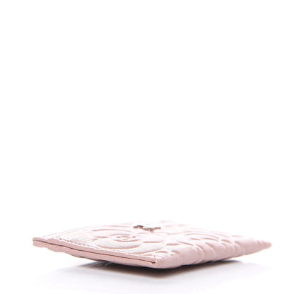 Chanel Goatskin Camellia Embossed Card Holder Light Pink 4 of 9