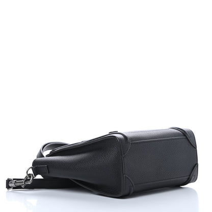 Celine Drummed Calfskin Nano Luggage Black 4 of 12