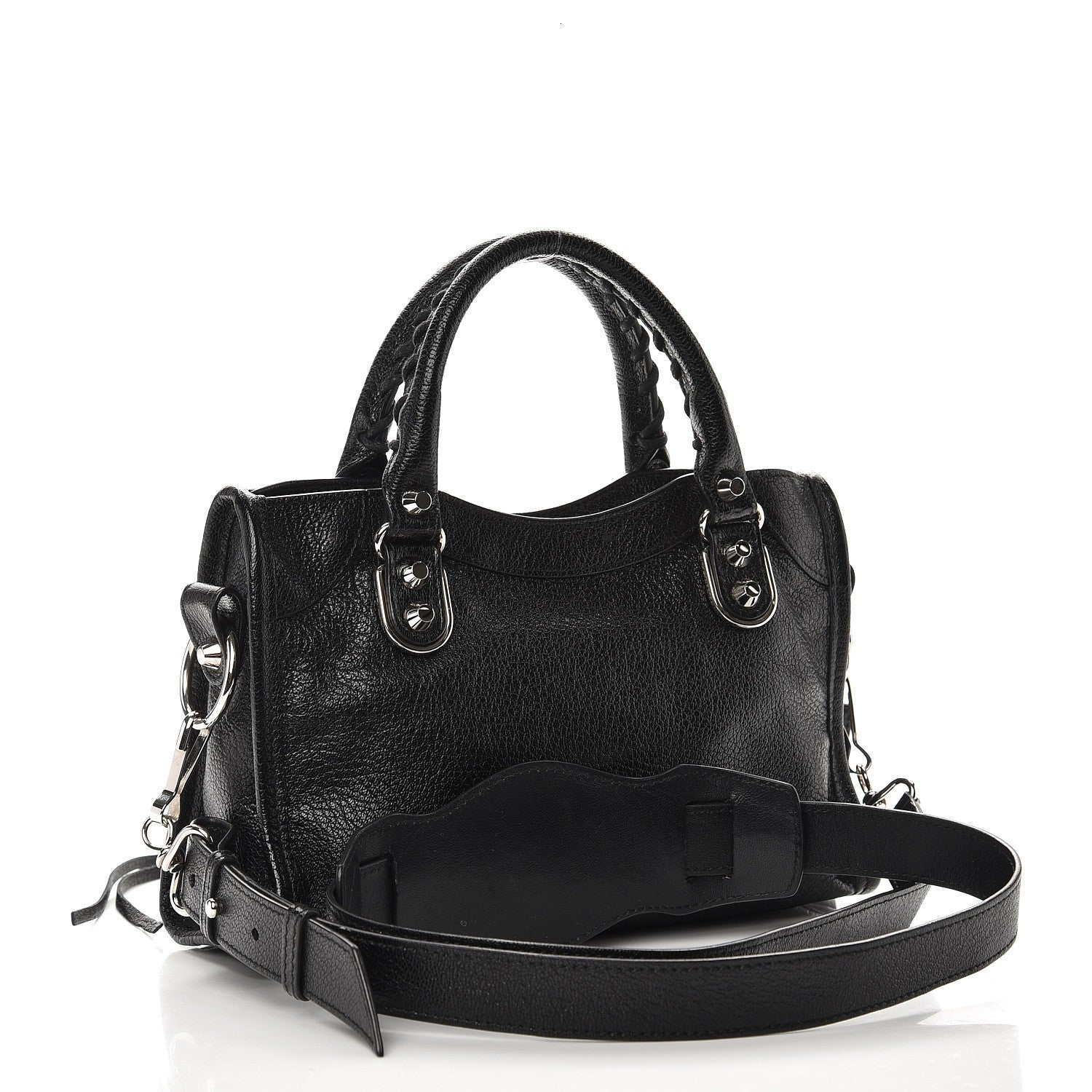 Balenciaga Chevre Silver Metallic Edge Hardware Mini City Black 4 of 8