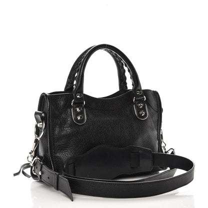 Balenciaga Chevre Silver Metallic Edge Hardware Mini City Black 4 of 8