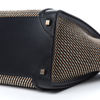 Celine Twill Smooth Calfskin Mini Luggage Dune Black 7 of 10