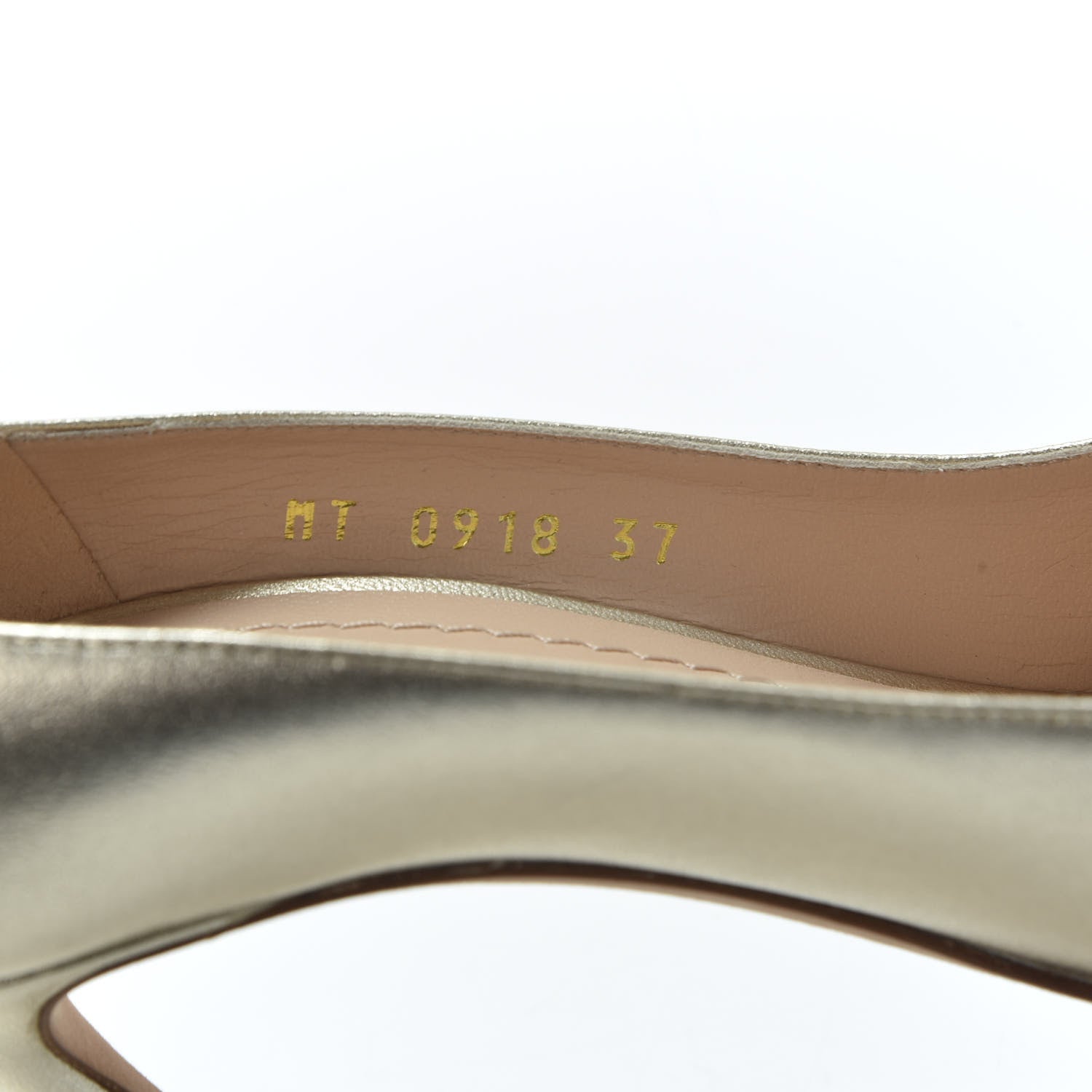 Christian Dior Lambskin Pumps 37 Gold 7 of 10