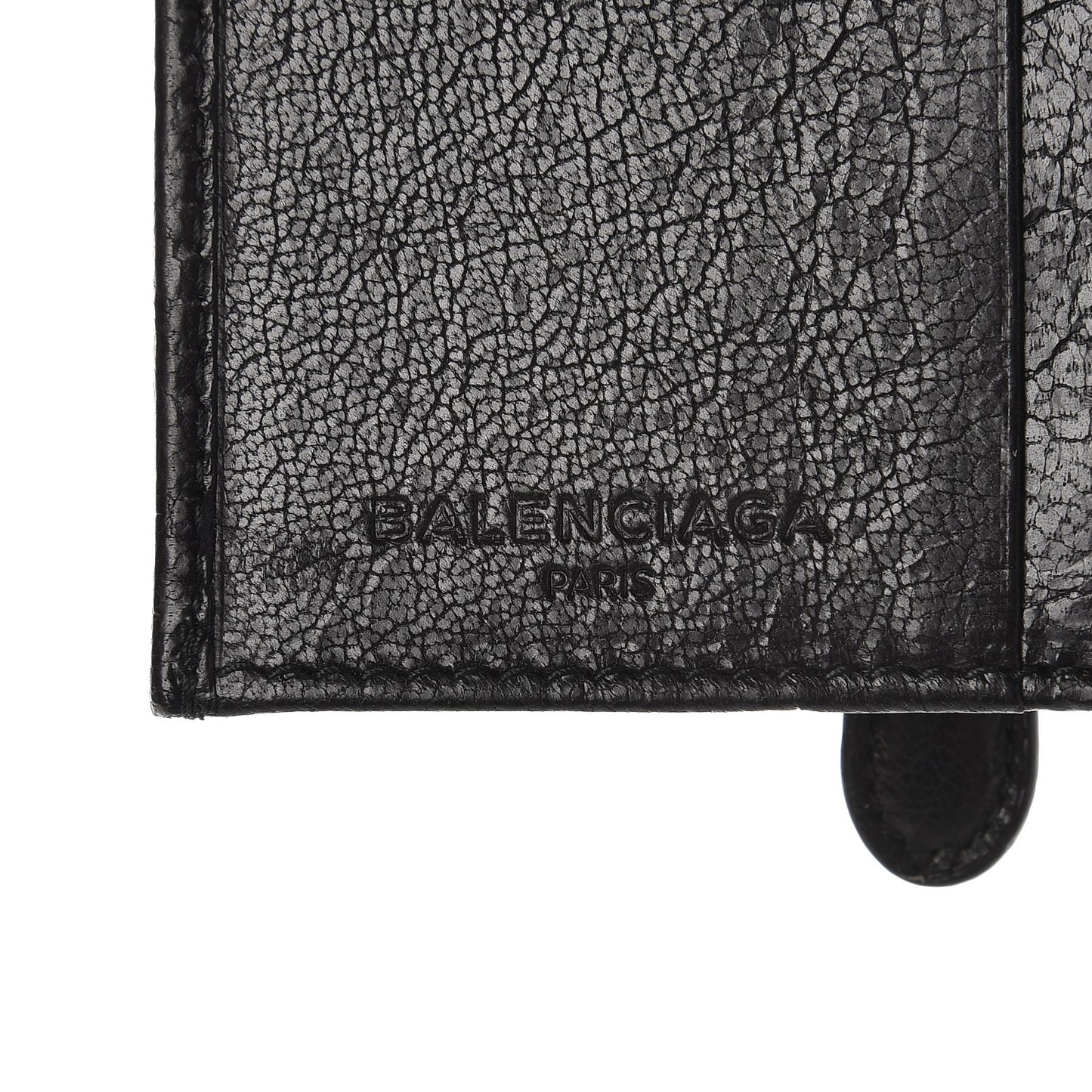 Agneau Giant 12 Gold Hardware Gold Card Holder Black