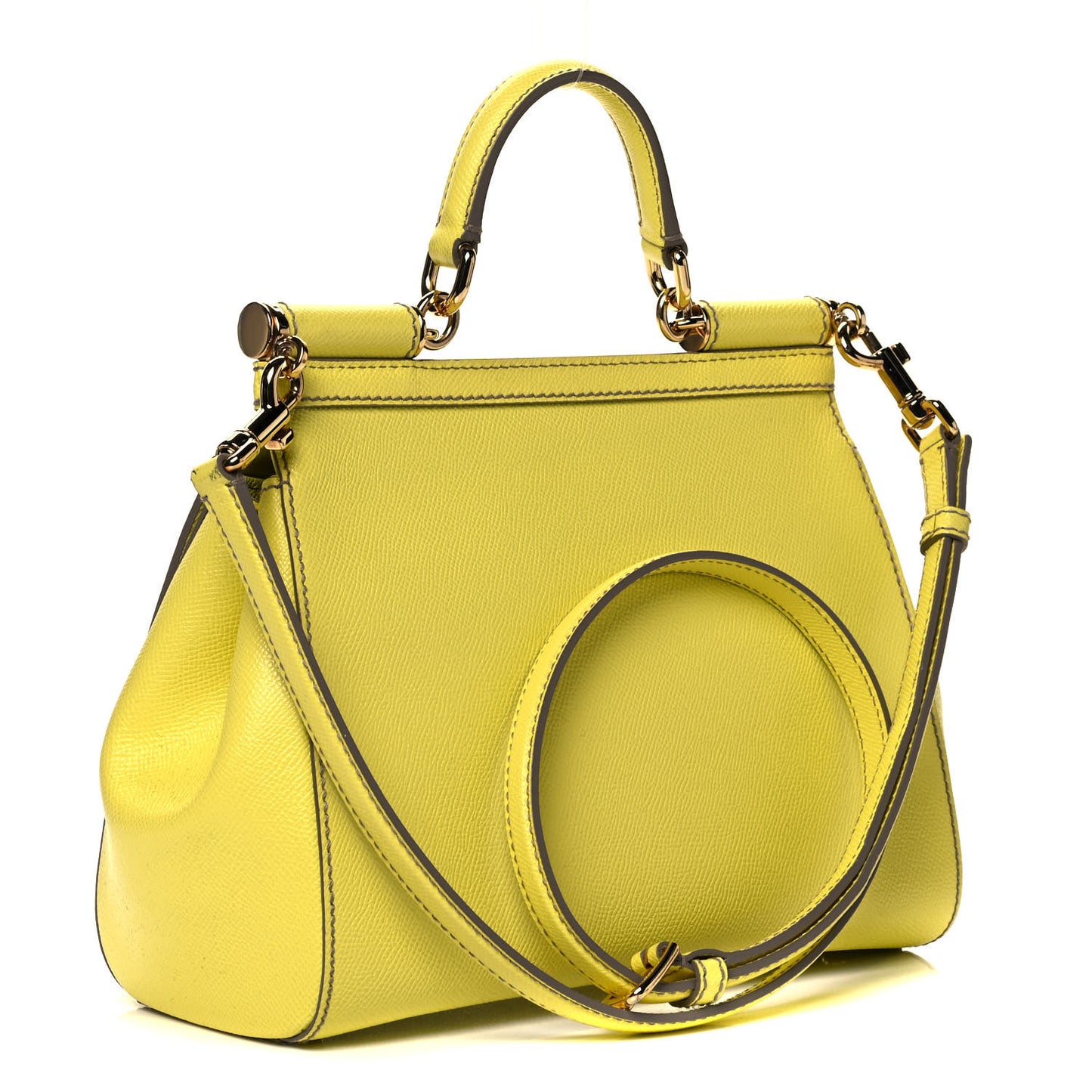 Dauphine Medium Miss Sicily Satchel Light Yellow