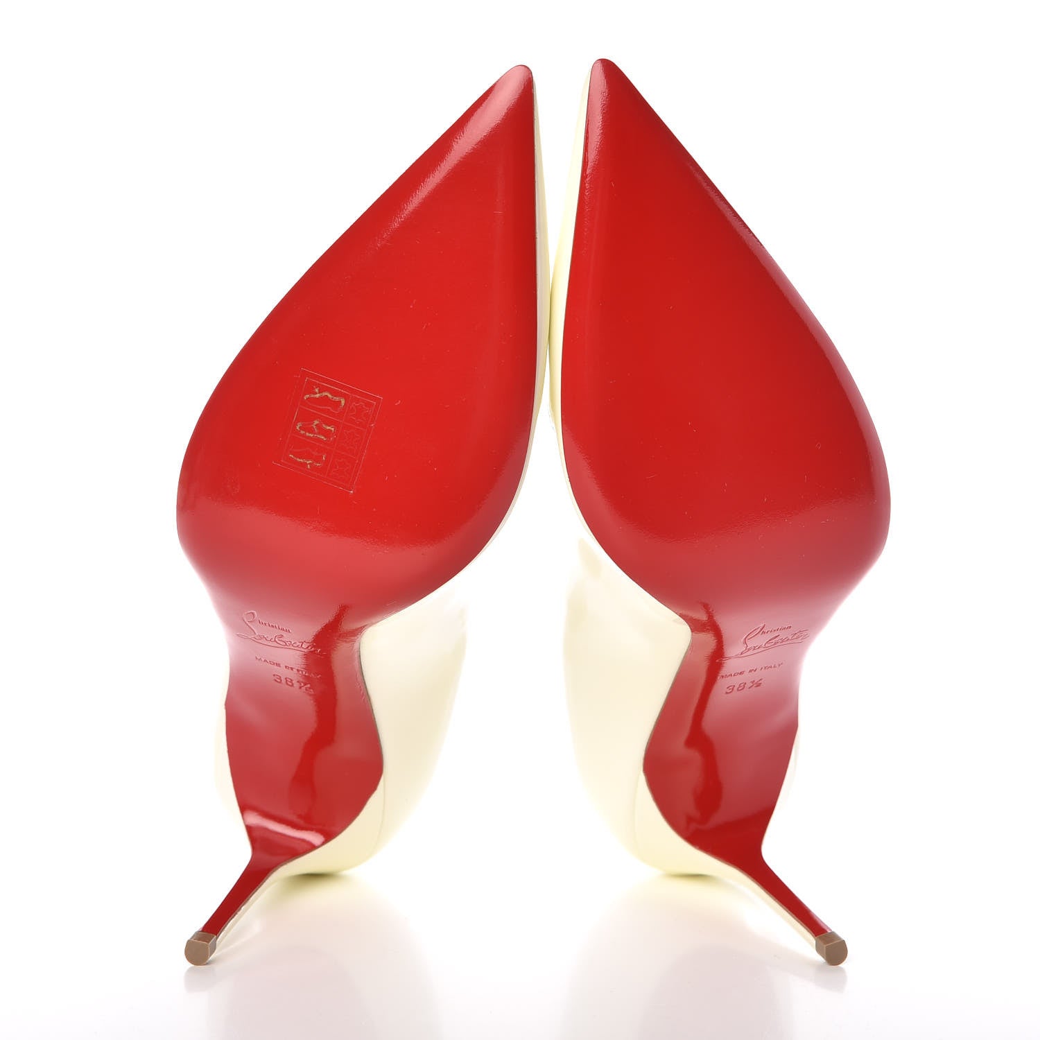 Christian Louboutin Patent Decollete 554 85 Pumps 38.5 Snow 5 of 8