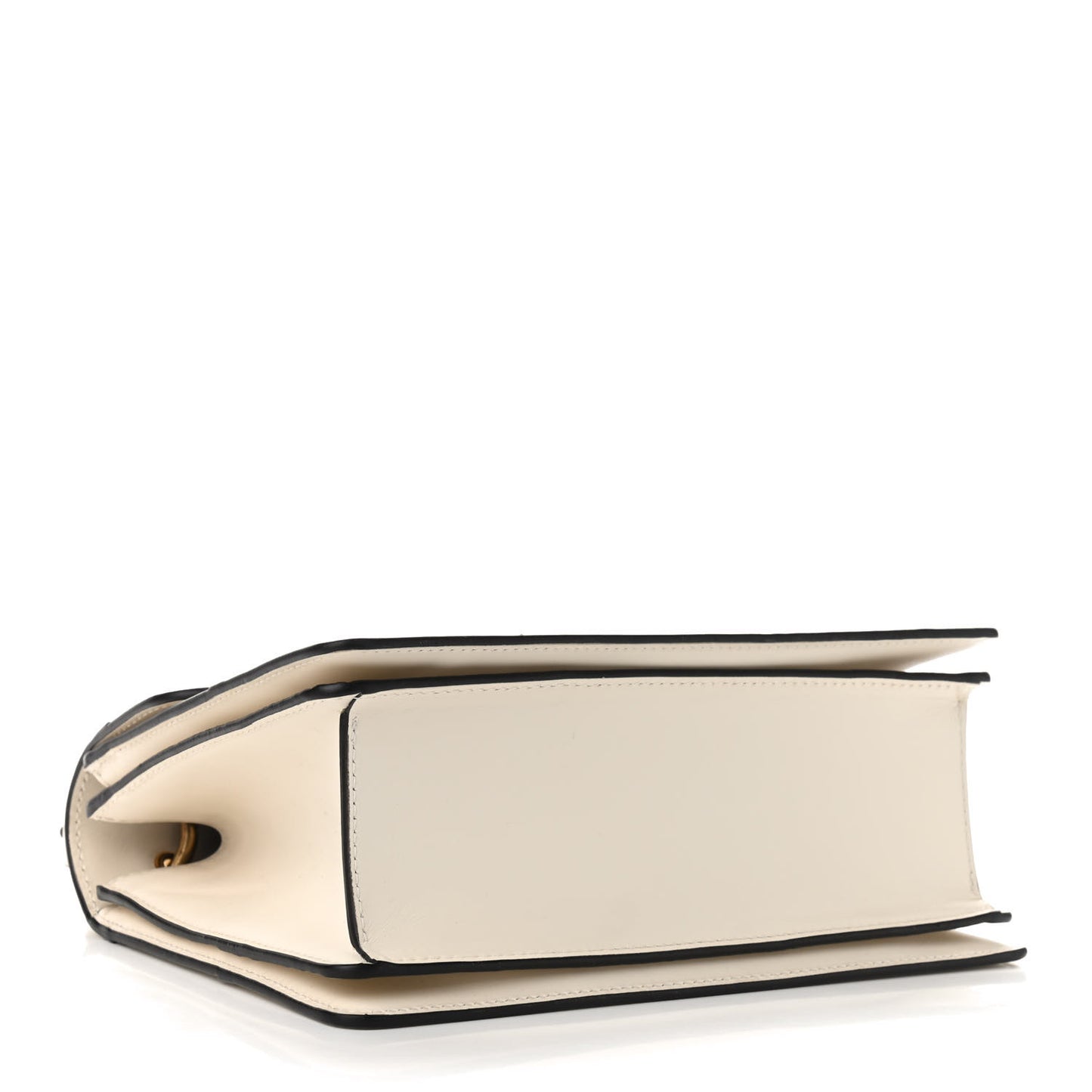 Calfskin Sylvie Web Small Queen Margaret Top Handle Bag White