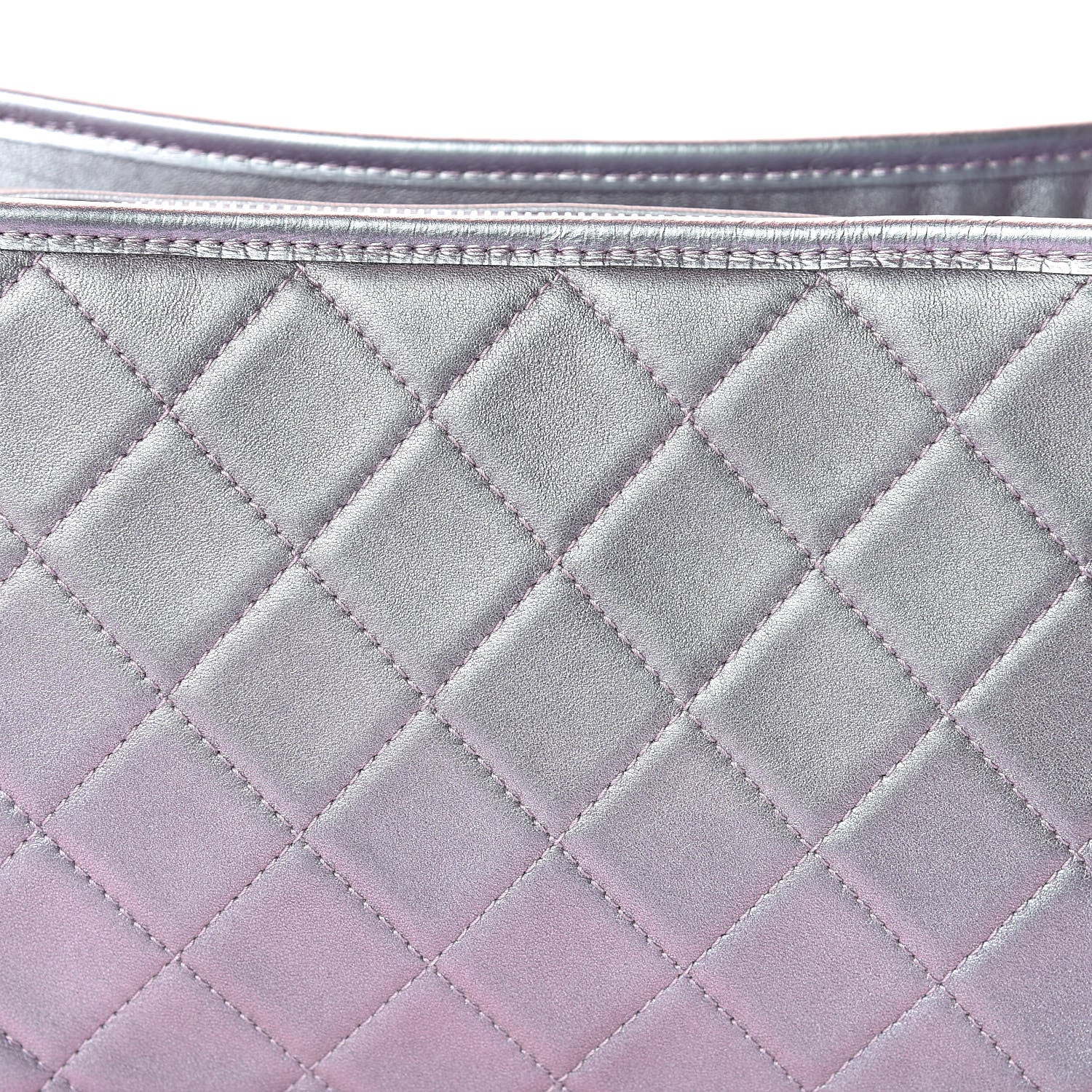 Chanel Iridescent Lambskin Calfskin Quilted Medium Gabrielle Hobo Light Purple 10 of 11