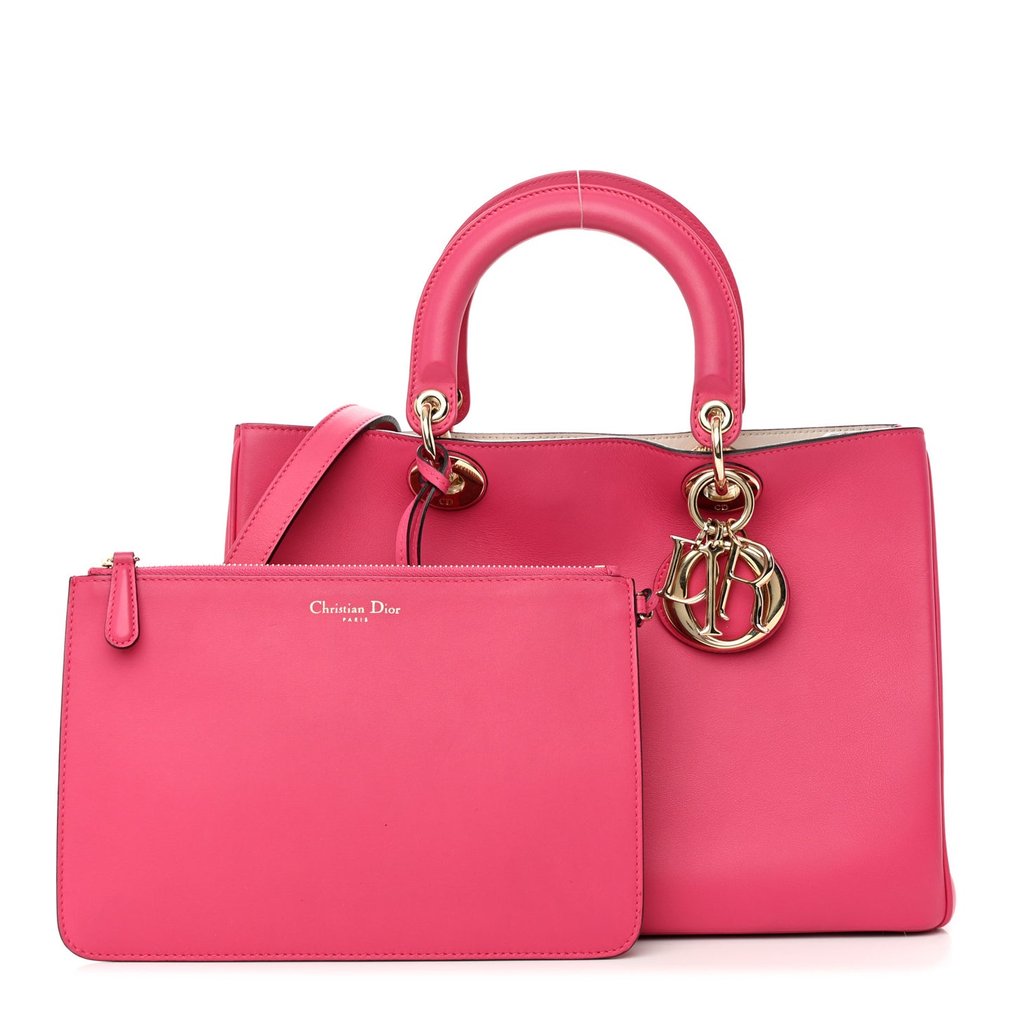 Smooth Calfskin Medium Diorissimo Tote Fuchsia