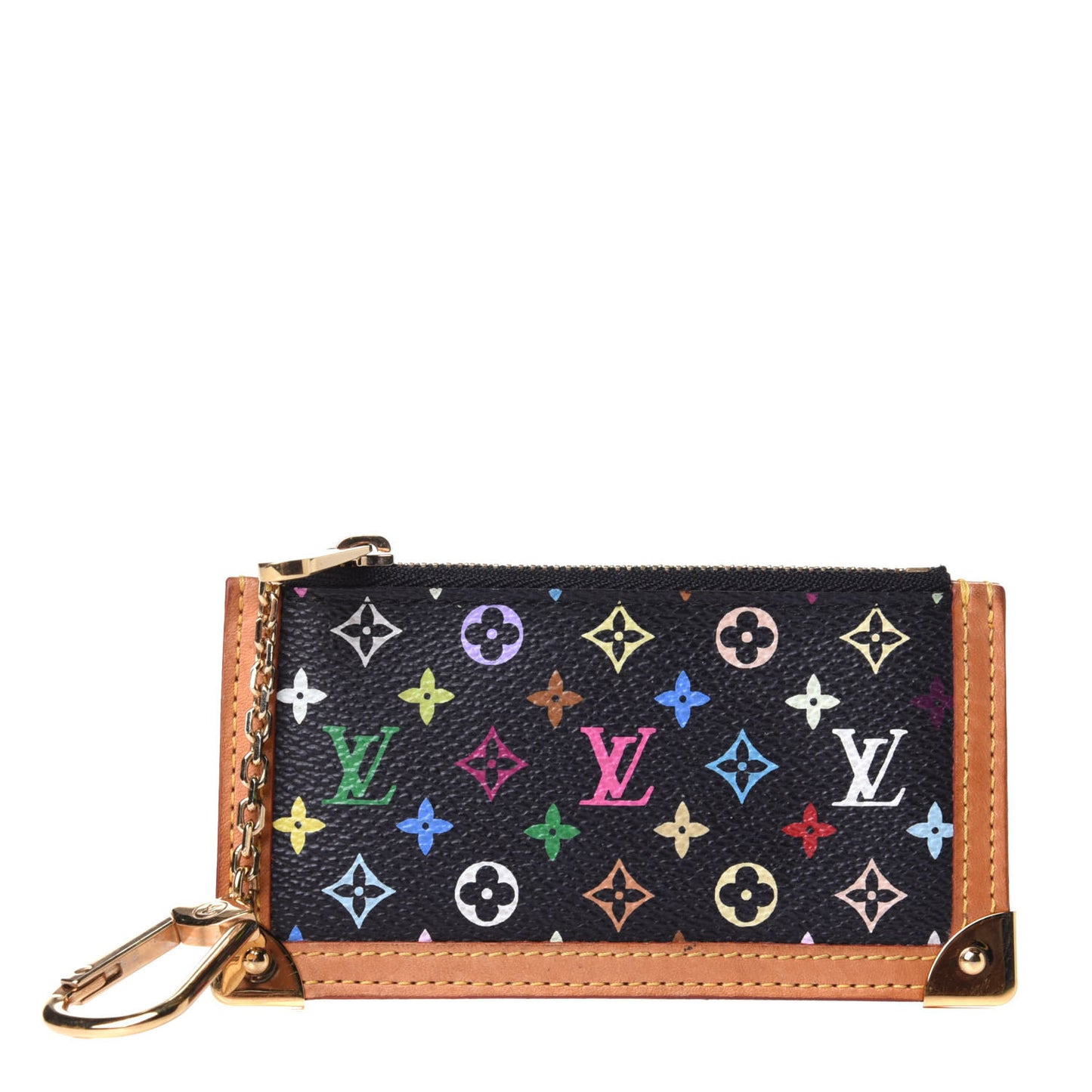 Monogram Multicolor Key Pouch Black