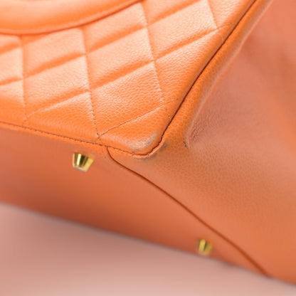 Chanel Caviar Quilted Grand Shopping Tote GST Orange 11 of 19