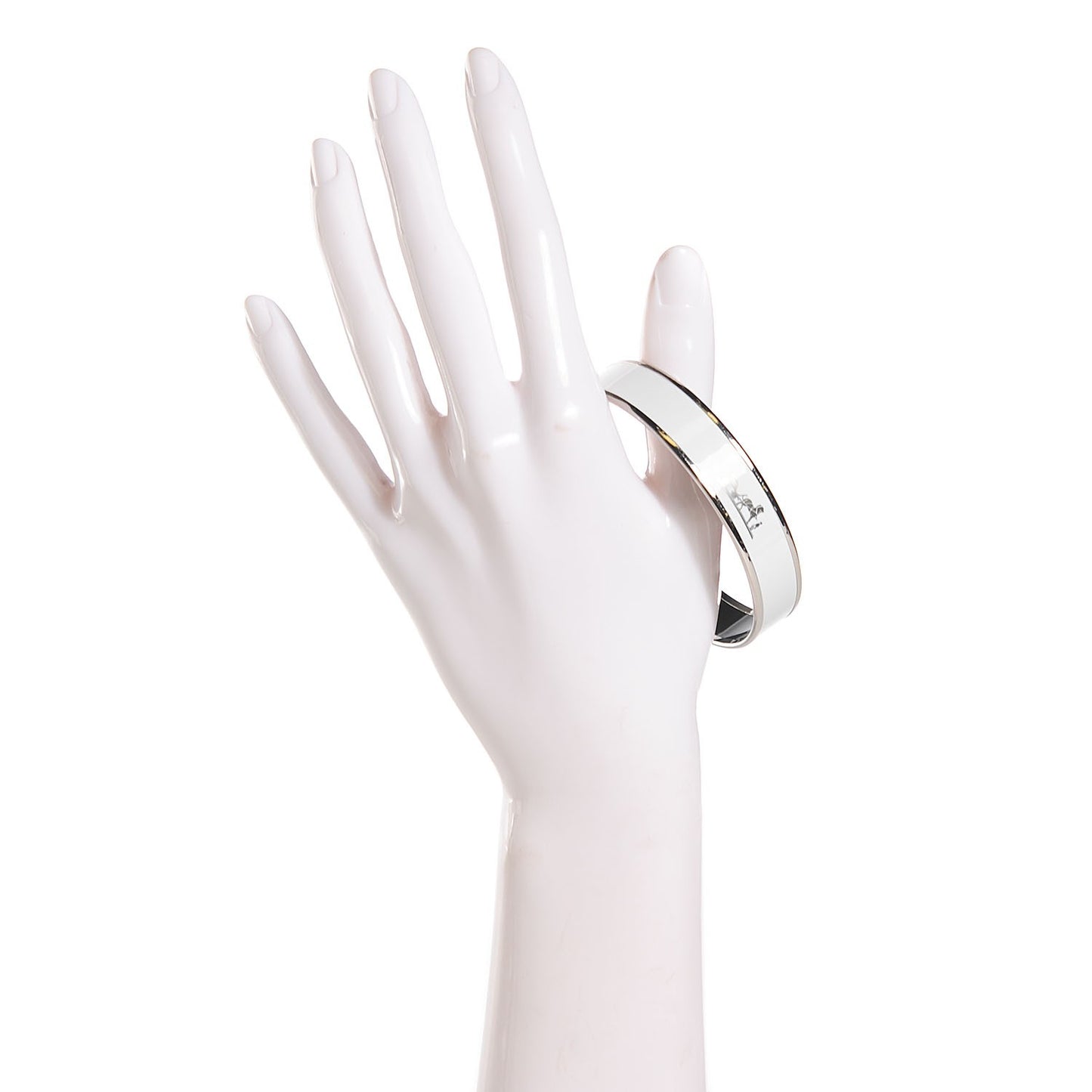 Enamel Printed Caleche Medium Bracelet 70 White
