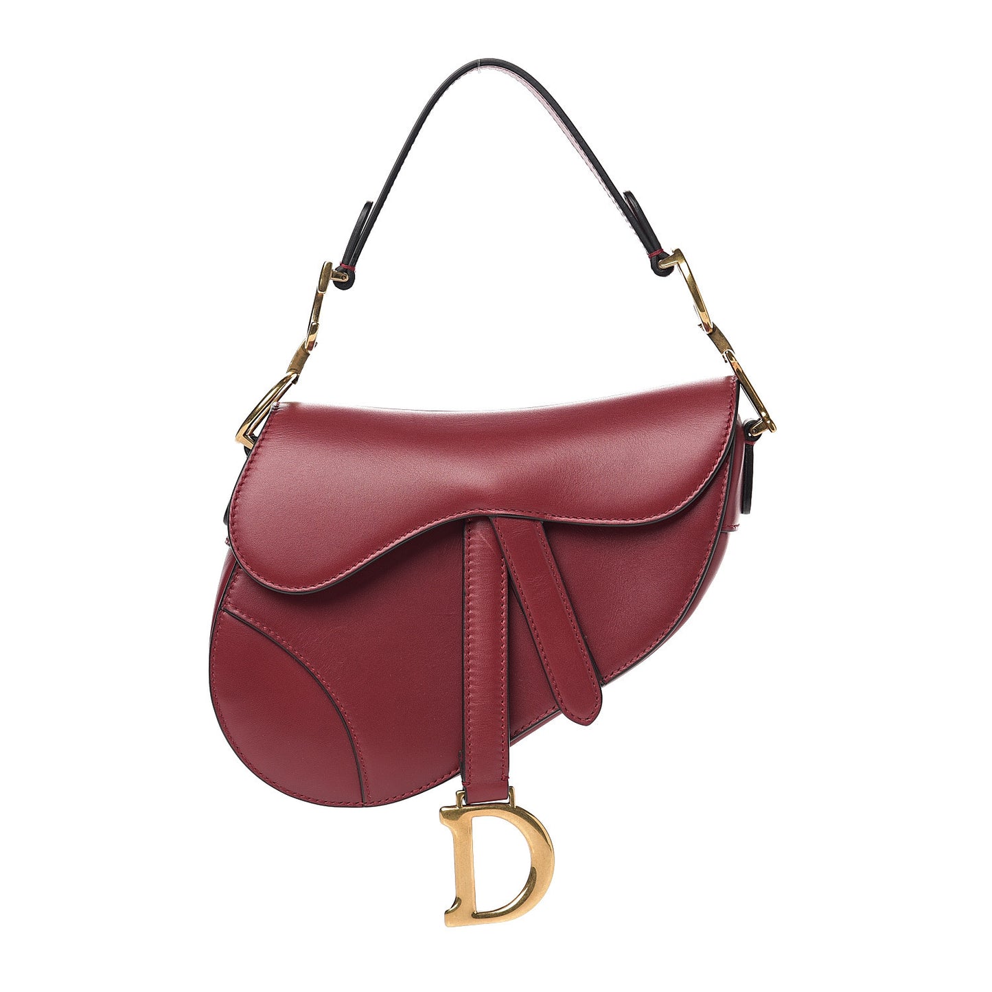 Calfskin Mini Saddle Bag Red