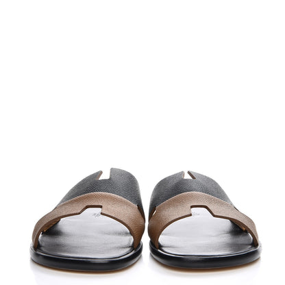 Hermes Epsom Bi Color Izmir Mens Sandals 43 Black 4 of 9