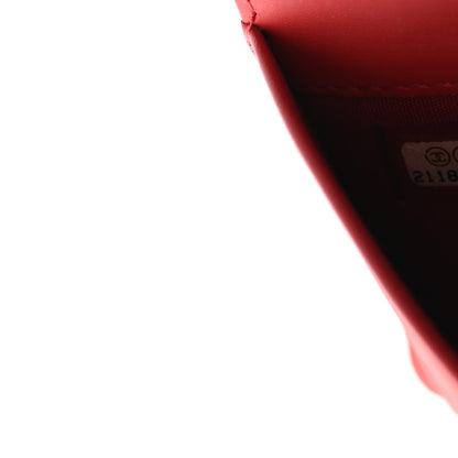 Chanel Caviar Timeless CC Yen Wallet Red 8 of 9