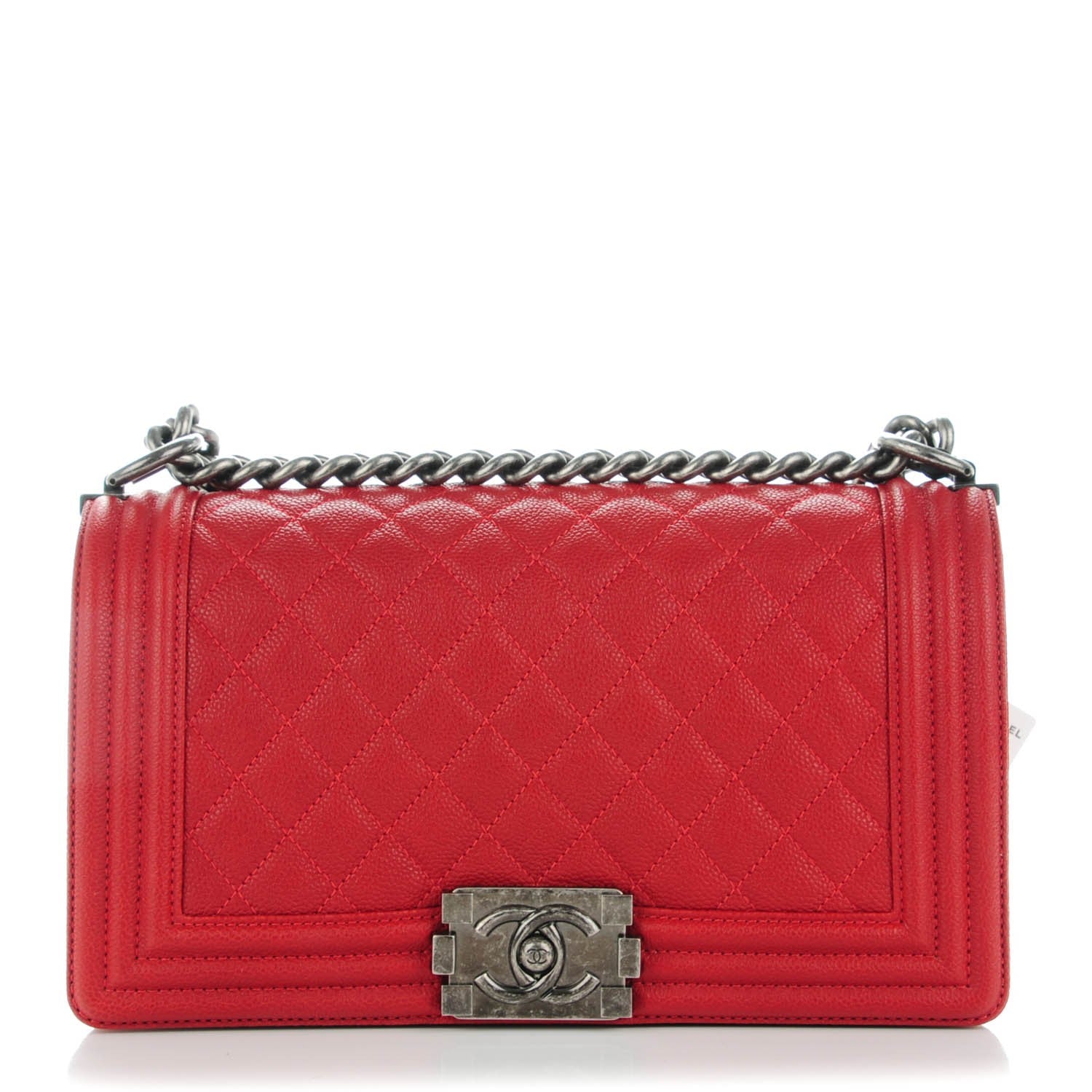 Chanel Caviar Quilted Medium Boy Flap Red 1 of 7