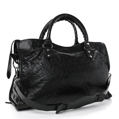 Balenciaga Agneau Classic Silver Hardware City Black 2 of 4