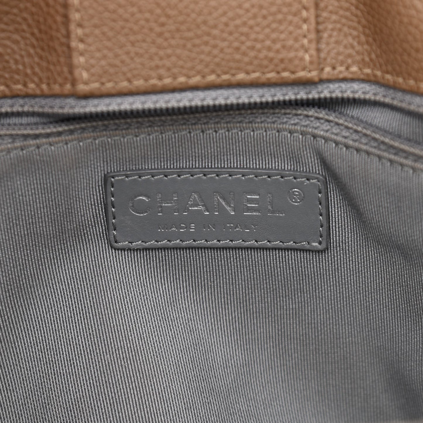 Calfskin Cerf Executive Shopper Tote Beige