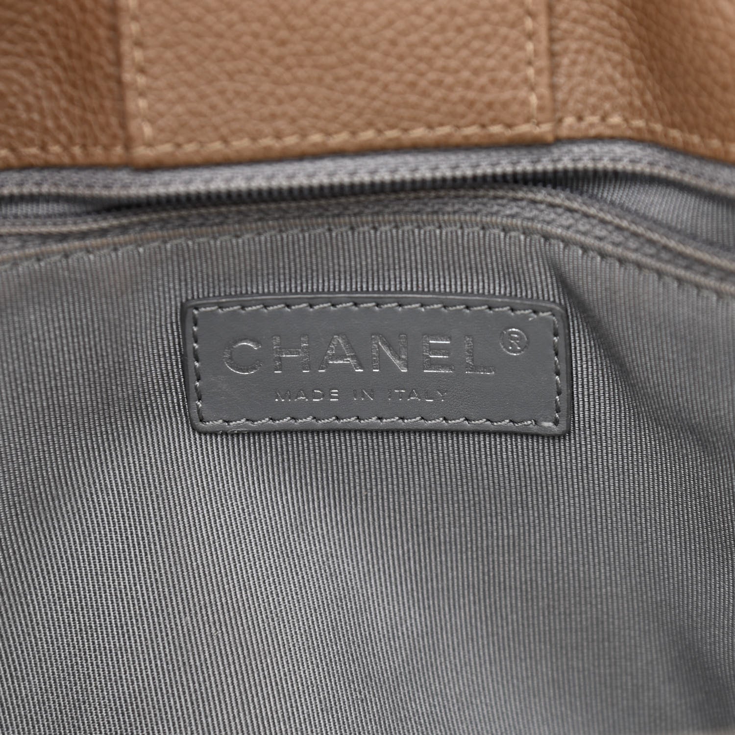 Chanel Calfskin Cerf Executive Shopper Tote Beige 7 of 17
