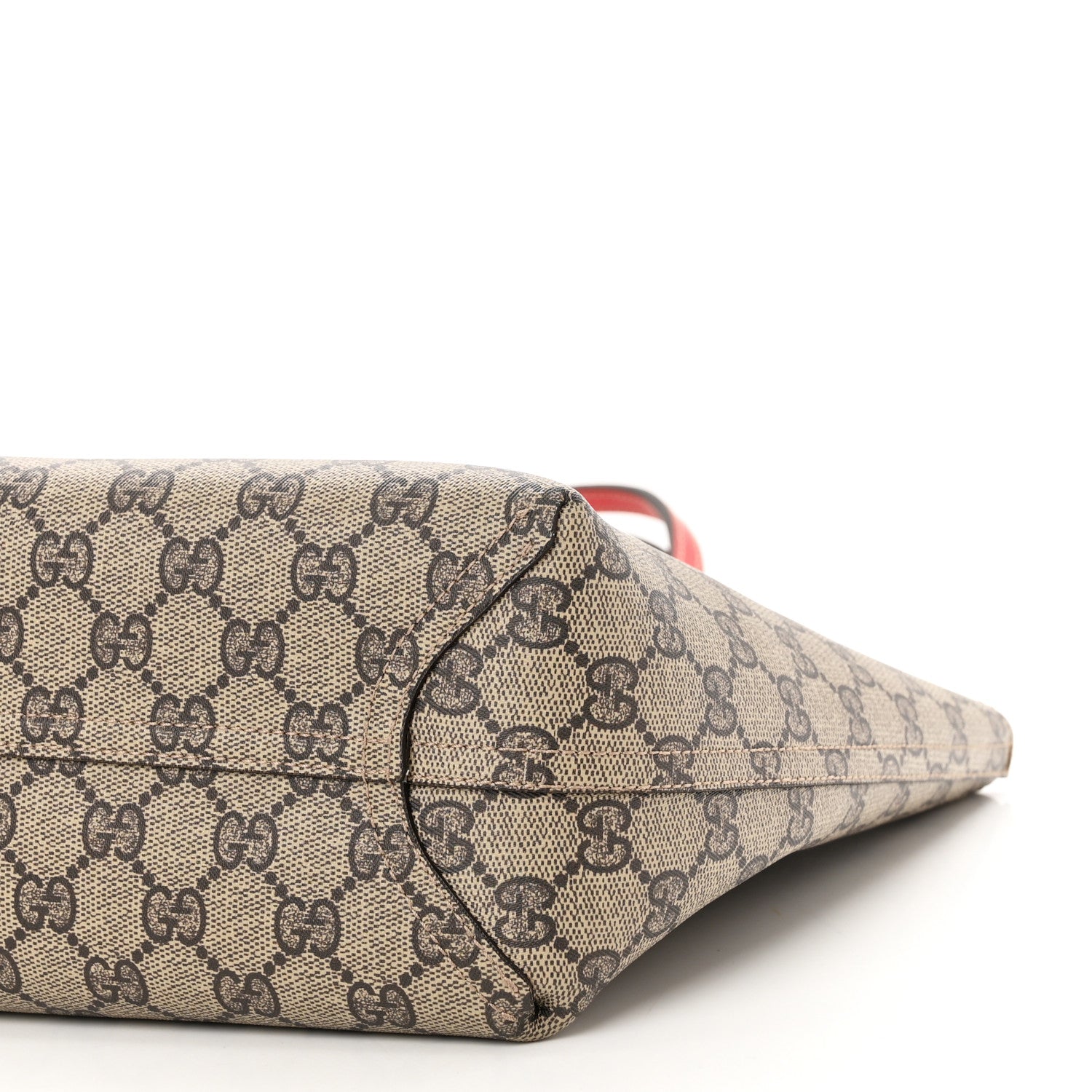 Gucci GG Supreme Monogram Small Reversible Tote Beige Red 15 of 17