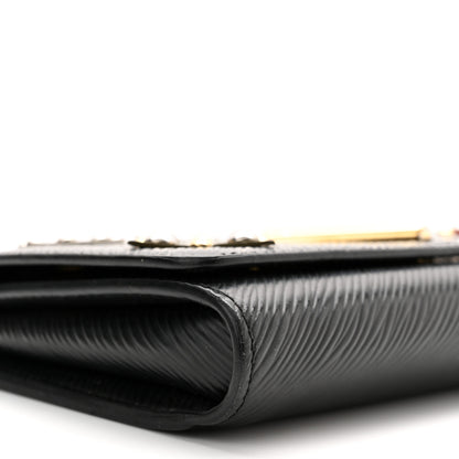 Louis Vuitton Epi Mechanical Flowers Twist Chain Wallet Black 9 of 10