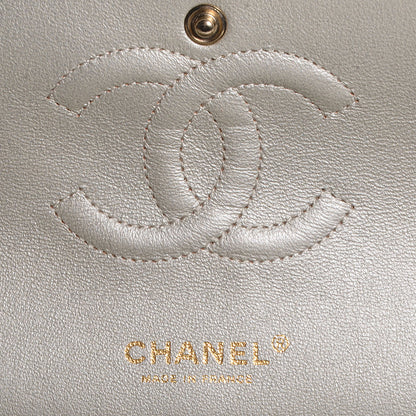 Chanel Iridescent Calfskin Medium Double Flap Light Gold 6 of 8