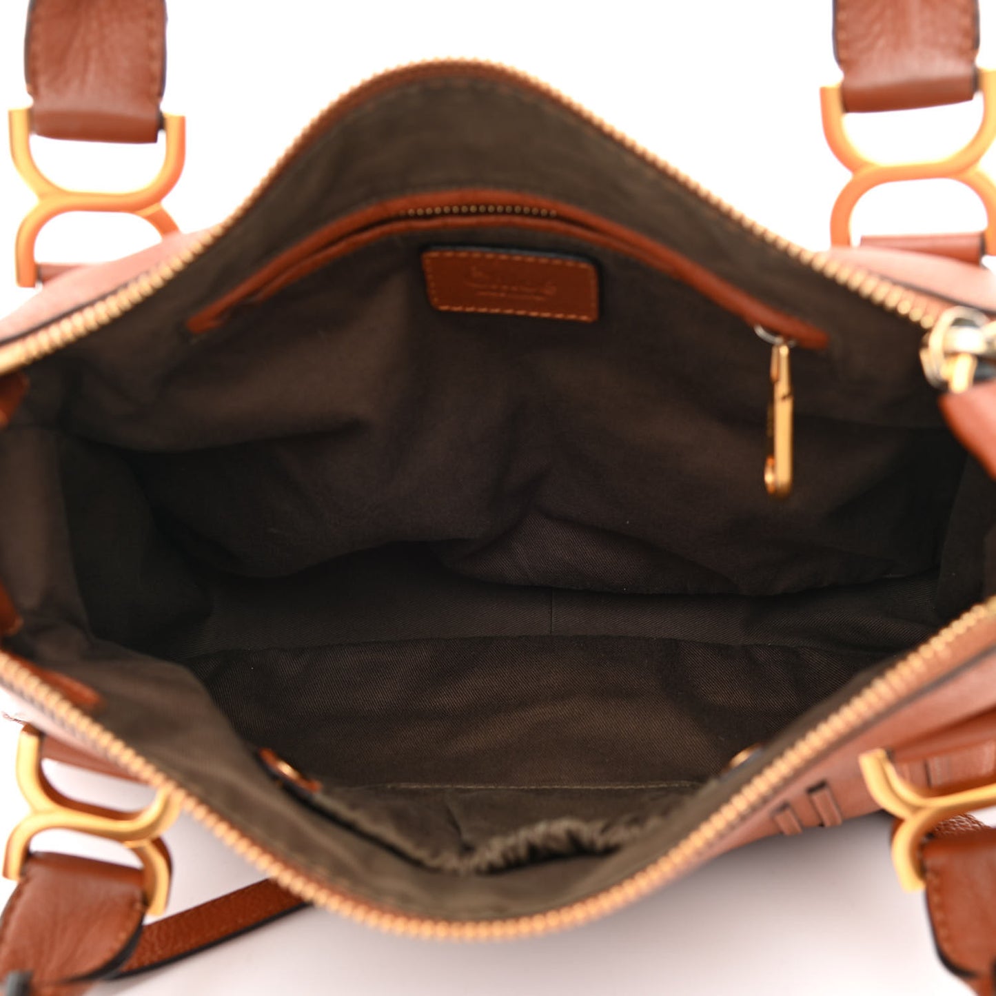 Calfskin Small Marcie Satchel Tan