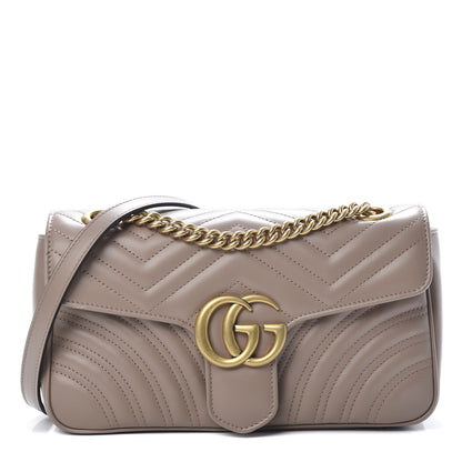 Gucci Calfskin Matelasse Small GG Marmont Shoulder Bag Porcelain Rose 1 of 11