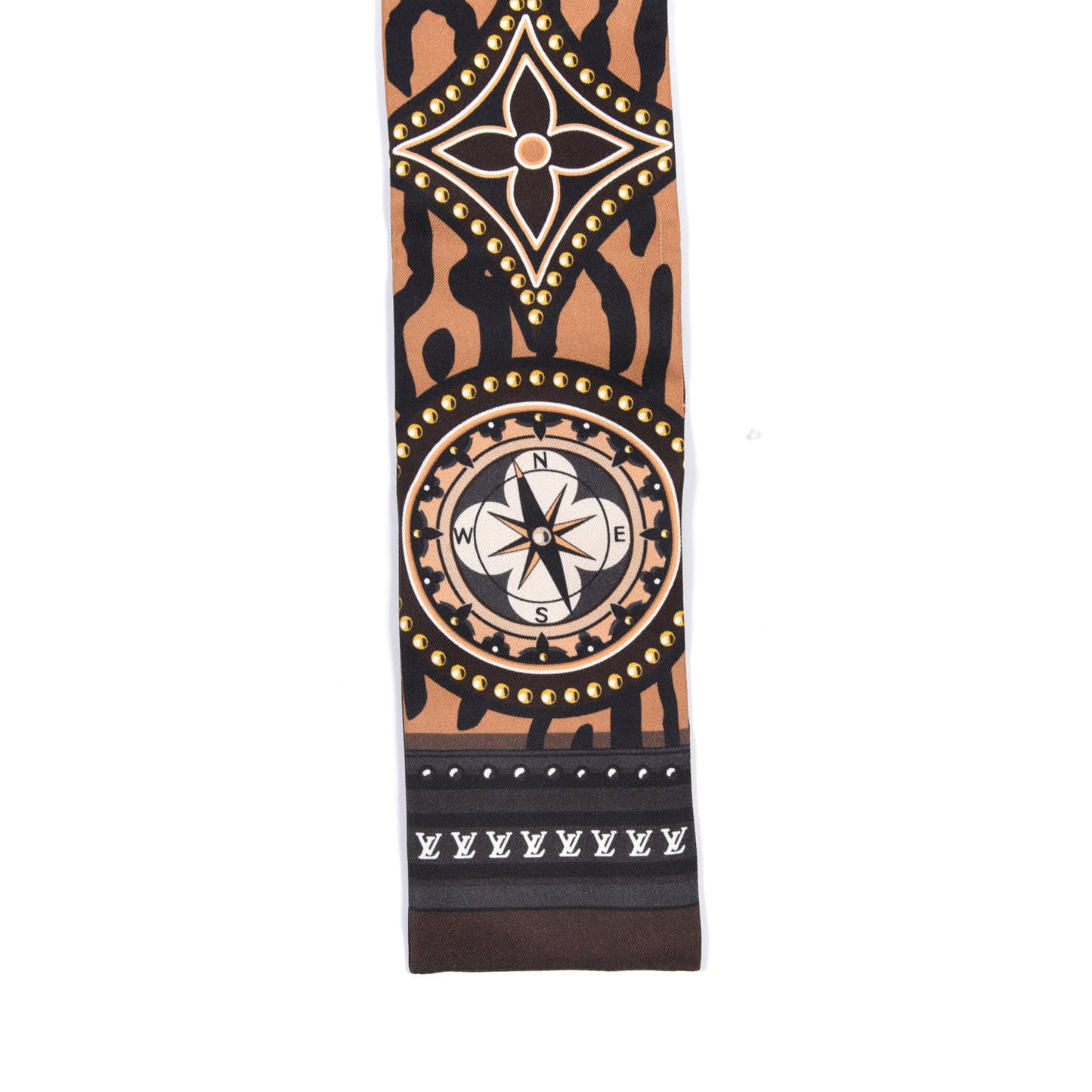 Silk Monogram LV World Bandeau Brown