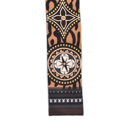 Louis Vuitton Silk Monogram LV World Bandeau Brown 3 of 4