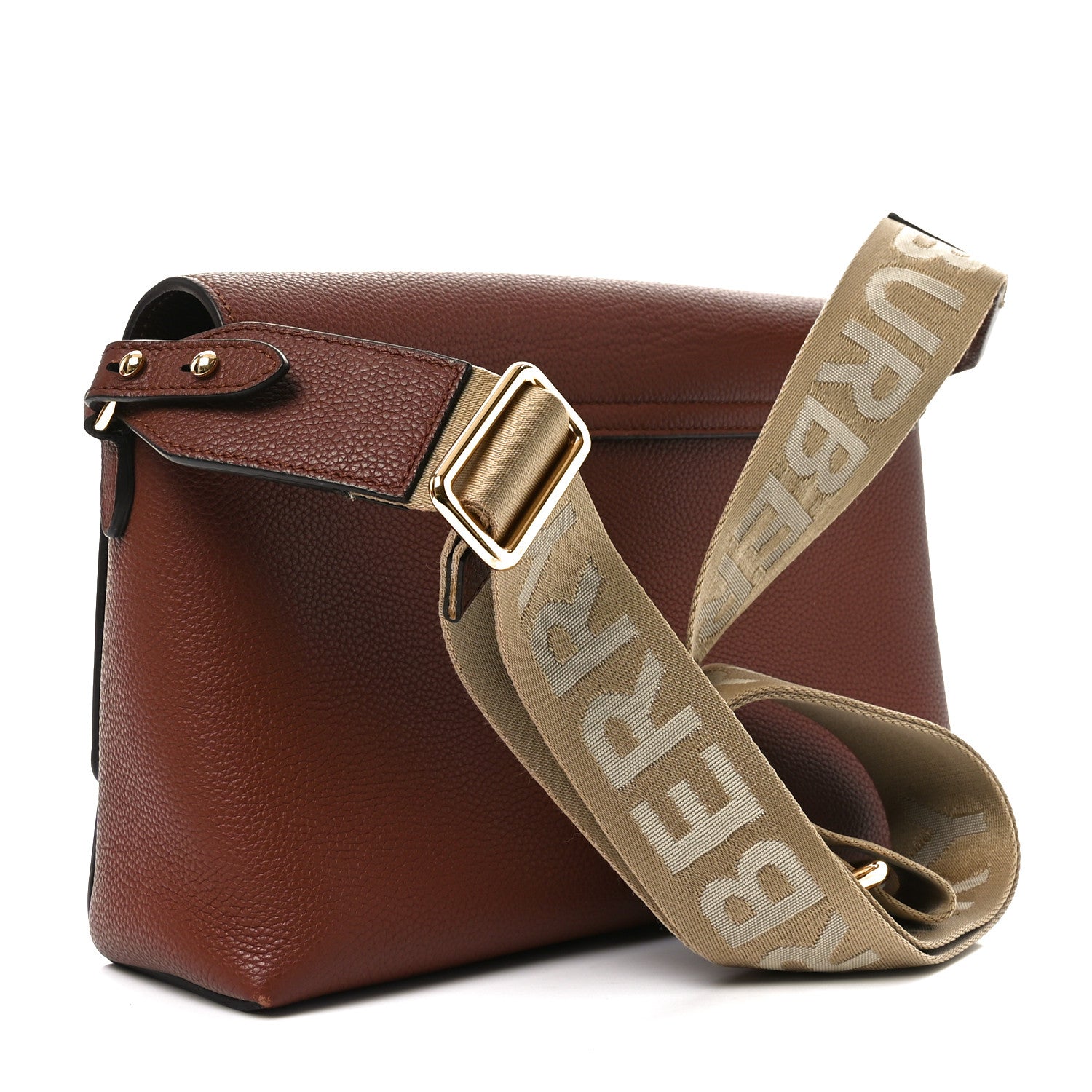 Burberry Grainy Calfskin Vintage Check Note Crossbody Bag Malt Brown 2 of 9