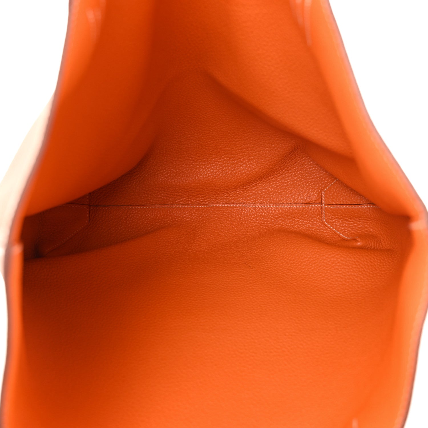 Hermes Taurillon Clemence Double Sens 45 Reversible Tote Orange Gold 8 of 18