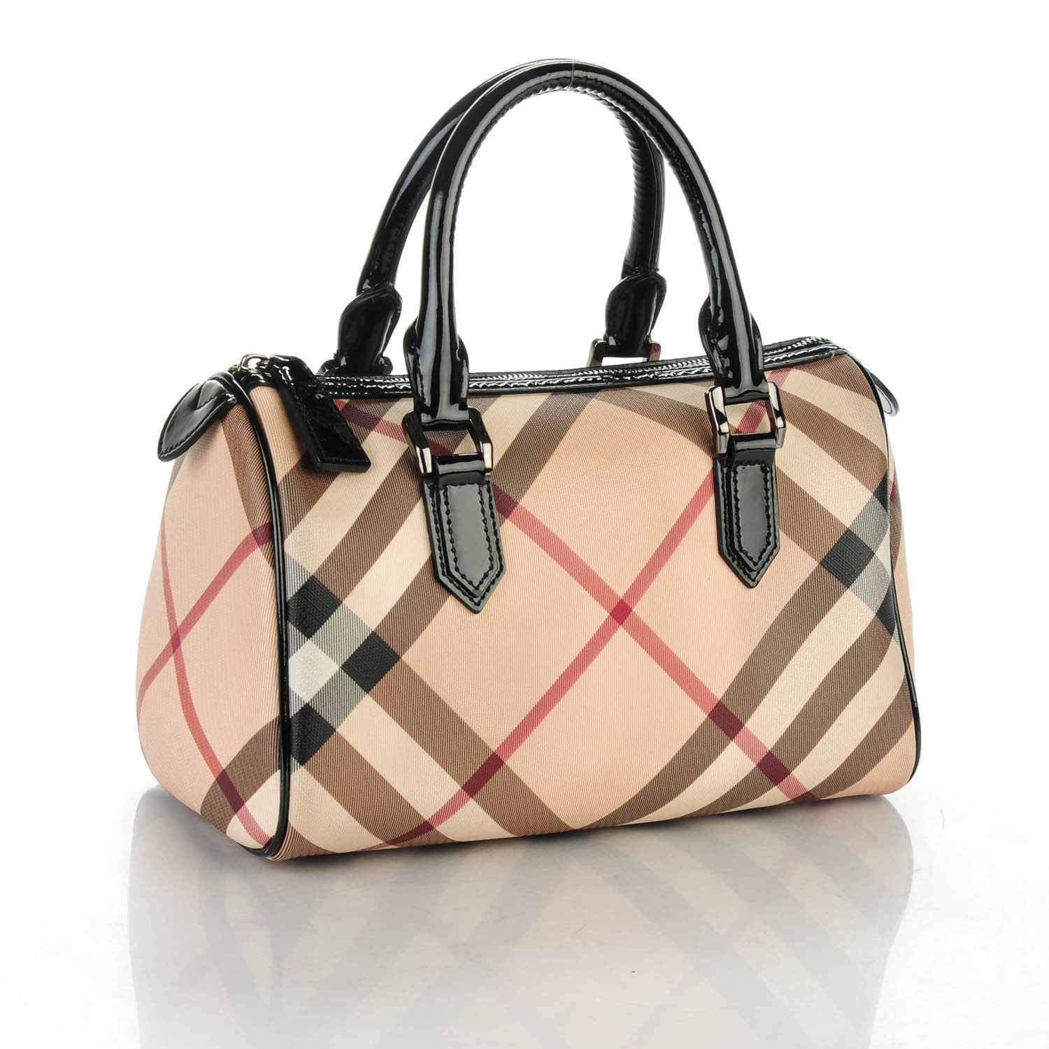 Burberry Nova Check Small Chester Bowling Bag Black 3 of 8