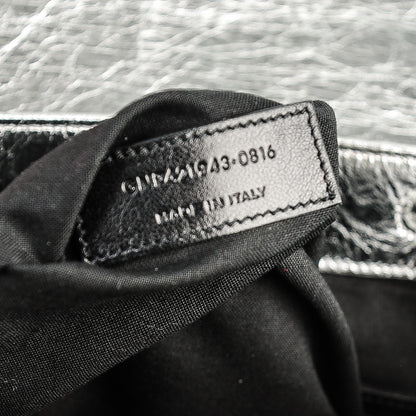 Saint Laurent Metallic Calfskin Festival Backpack Silver 7 of 7