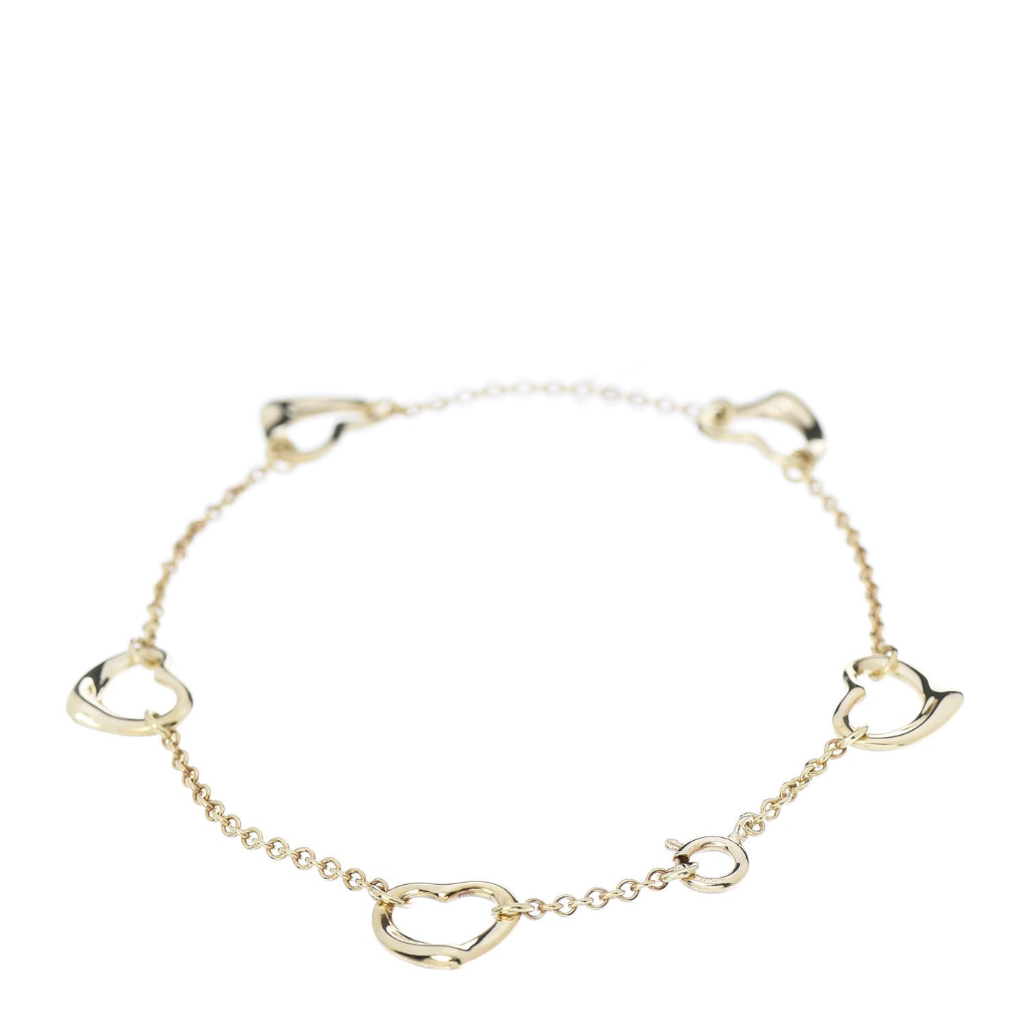 18K Yellow Gold Elsa Peretti 5 Open Heart Bracelet
