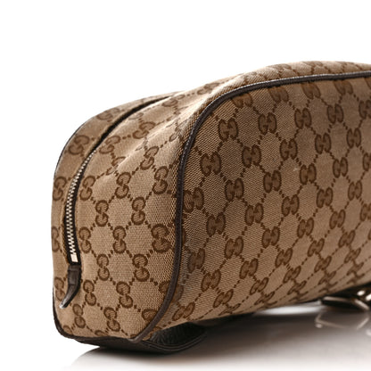 Gucci Monogram Dollar Calfskin Waist Pouch Beige Ebony Testa di Moro Marrone Scuro 8 of 11
