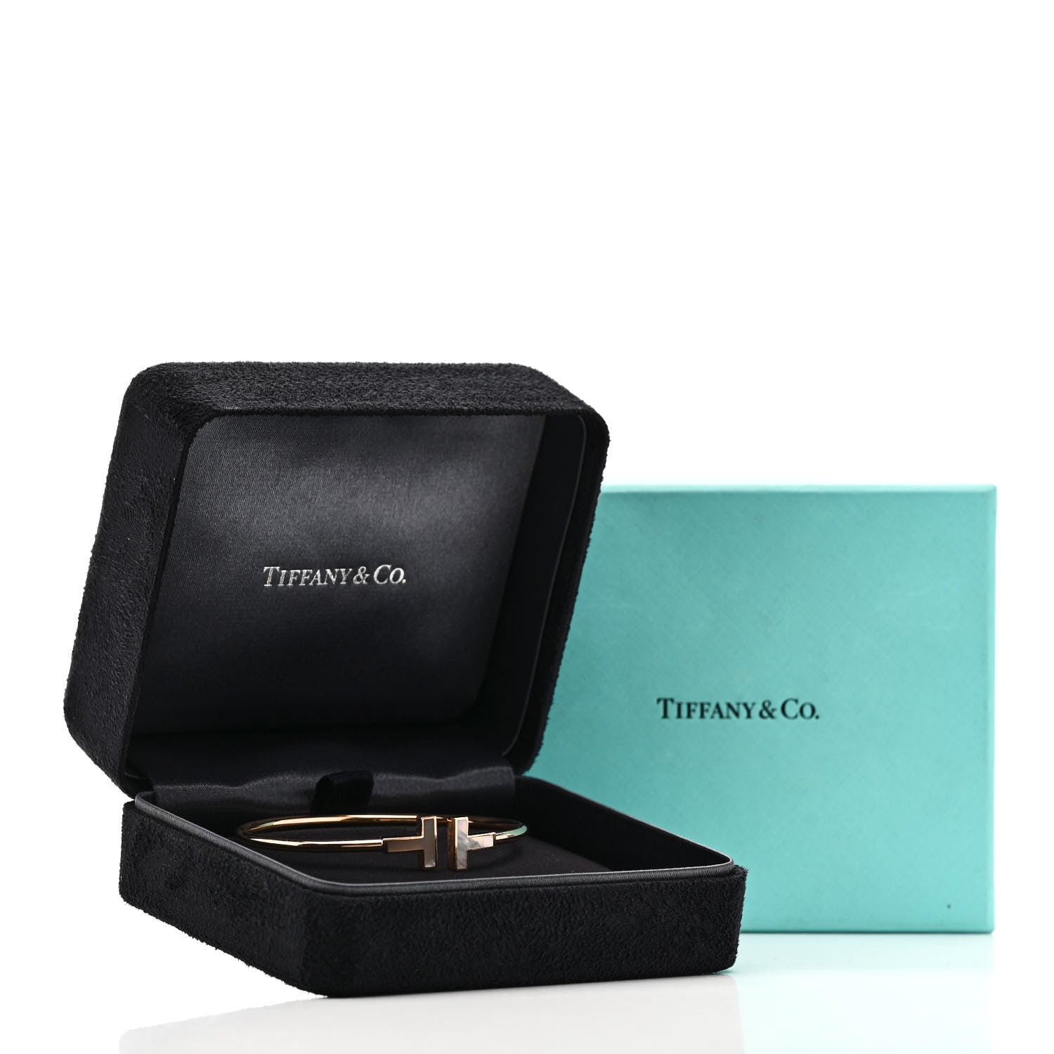Tiffany 18K Rose Gold Mother of Pearl T Wire Bracelet 4 of 4