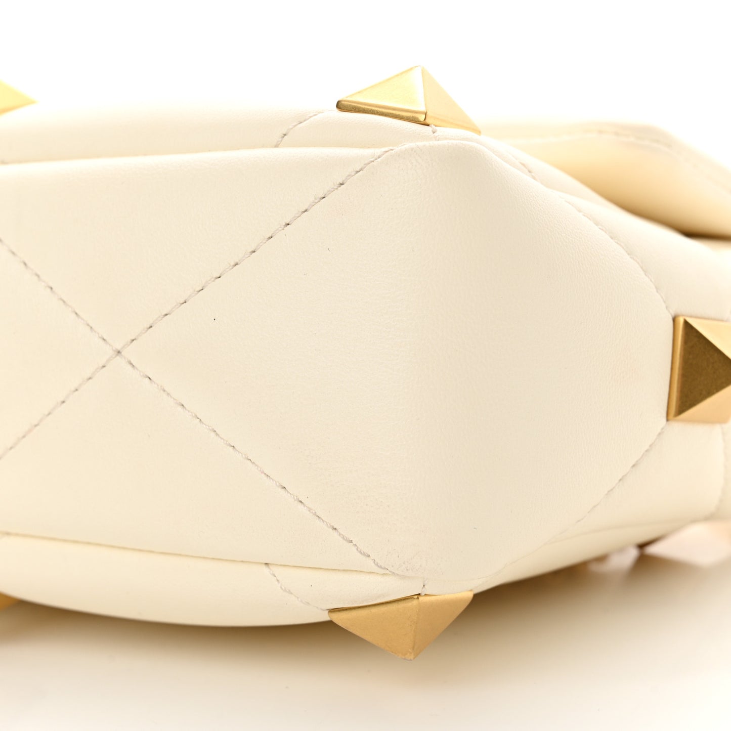 Nappa Medium Roman Stud Shoulder Bag Ivory