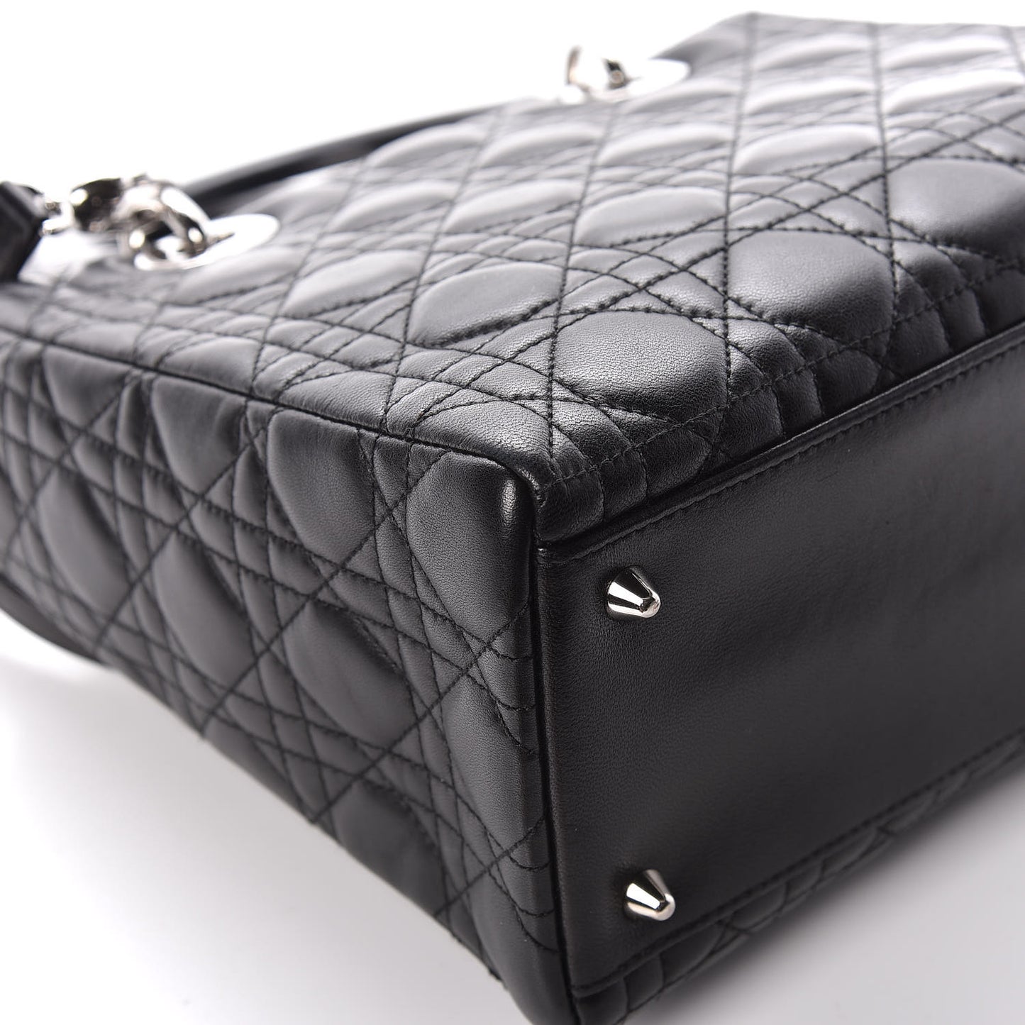 Lambskin Cannage Medium Lady Dior Black