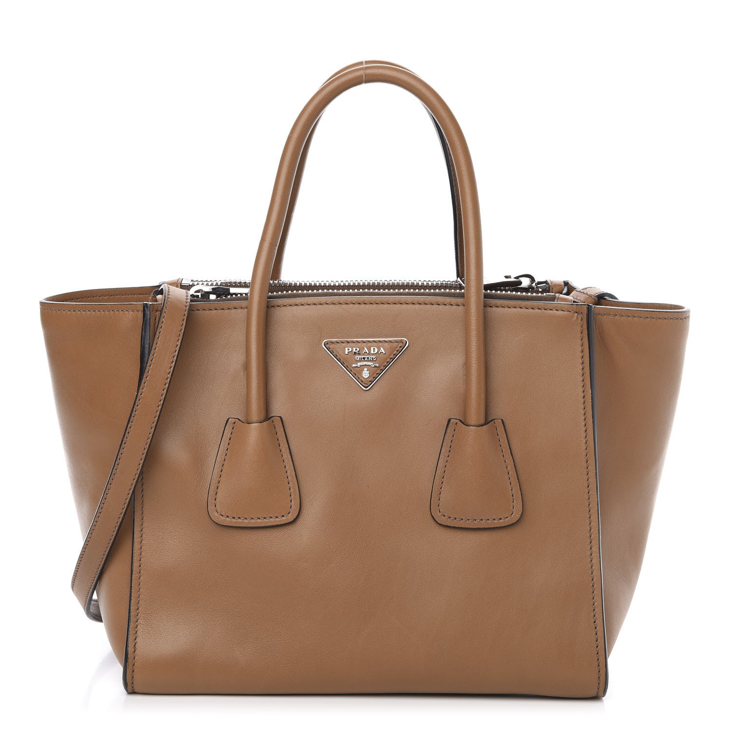 Prada City Calf Twin Pocket Tote Cannella 1 of 12