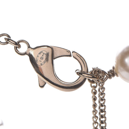 Chanel Iridescent Enamel Pearl CC Short Necklace Pink Gold 5 of 5