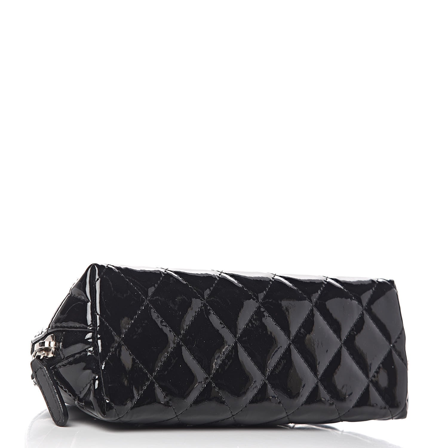 Chanel Patent Quilted Cosmetic Case Black 4 of 7