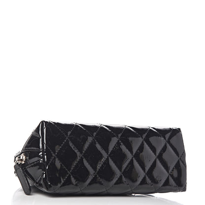 Chanel Patent Quilted Cosmetic Case Black 4 of 7
